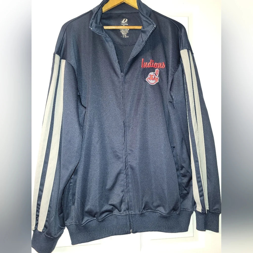 Cleveland Indians‎ Lightweight Jacket Size X Large MLB Baseball Stripes